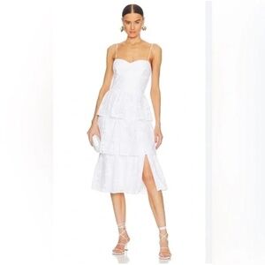 Amanda Uprichard Rosalia White Lace Dress - Small